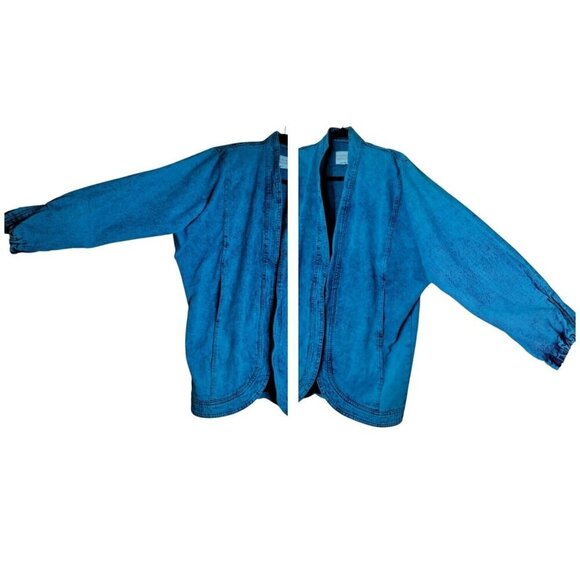 VTG 80s Sundance Size S/M Denim Jacket Skirt Set Acid Wash Country Western Long - Picture 10 of 15